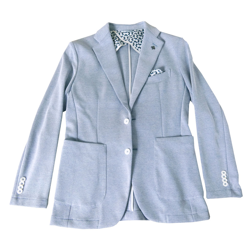 ジーステージ(G-stage) メンズ ストレッチ ジャージジャケット 軽量 速乾 サックスブルー 6009 M（46）L（48）XL（50）
