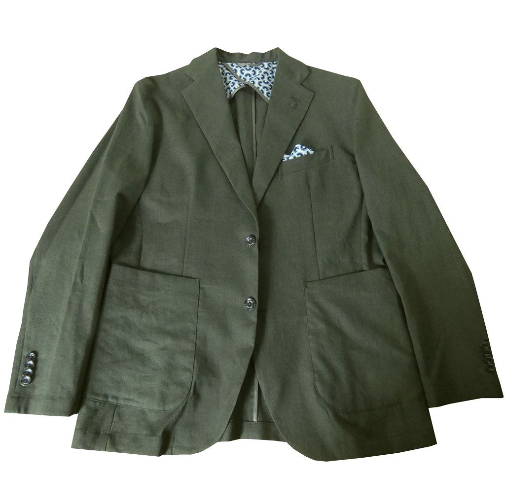 ジーステージ(G-stage) メンズ ストレッチ 麻混 ジャケット SORONA カーキ系 3016 50（XL） 21,384円