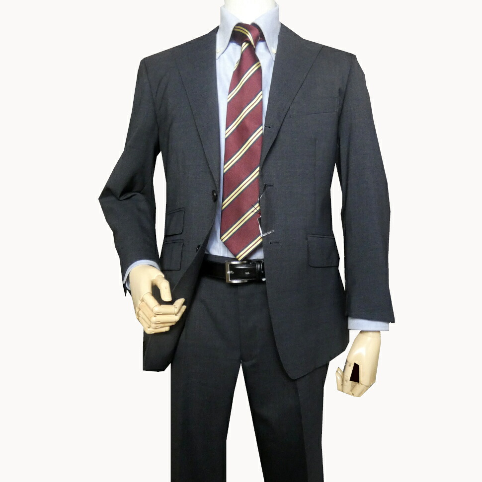 美品J.PRESS スーツ AB7 ネイビー ストライプ ウール混 LLサイズ 楽天