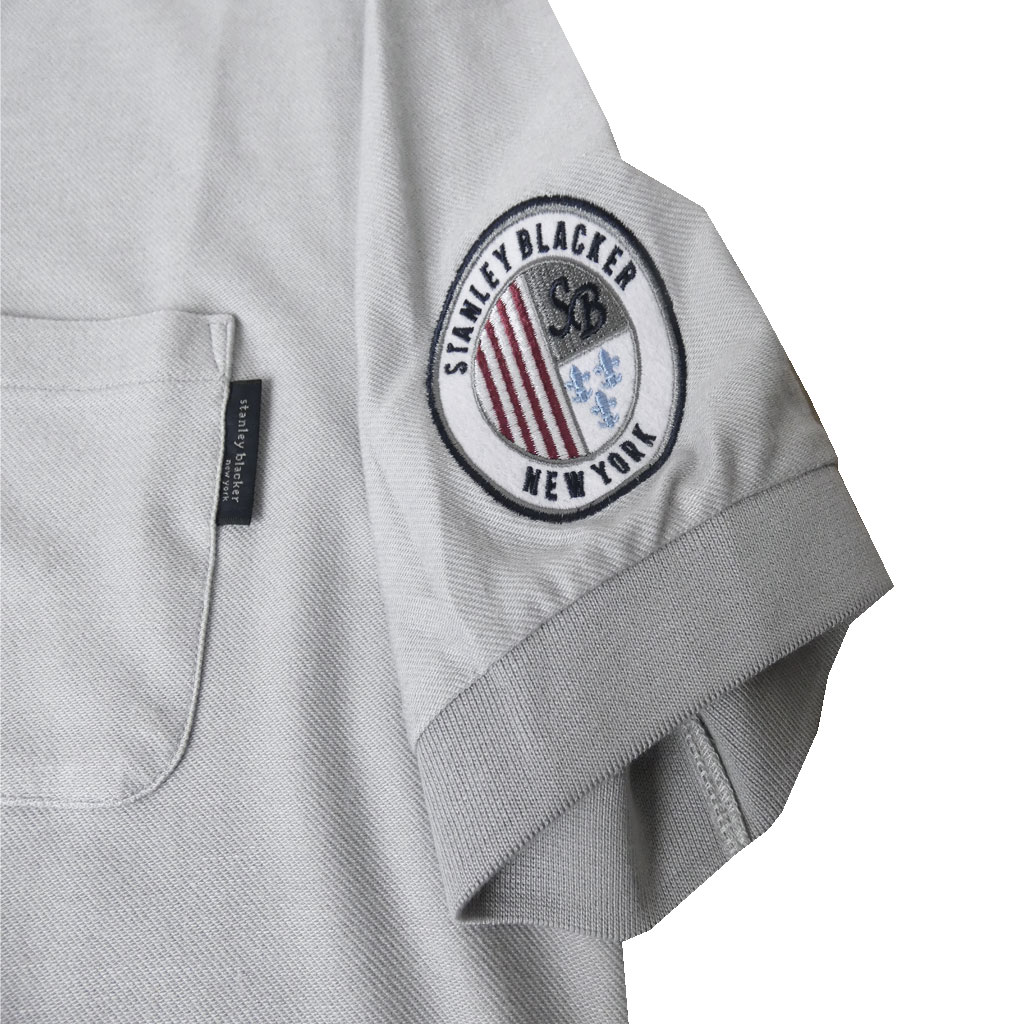 大特価 Stanley Blacker ポロシャツ メンズ 春夏 半袖 ワッペン付き グレー系 1415 M L 3l 超歓迎された Esdm Jatimprov Go Id