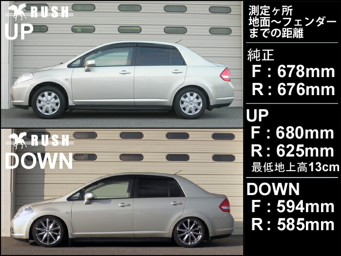 C11 モデル 店 用 Hks ティーダラティオ Sc11 車高調 後期 Ideal Rush イデアル Damper 11 ラティオ コンフォート Class 車高調通販 Comfort Sjc11 前期 減衰力調整付 Transport フルタップ車高調 ダンパー ラッシュ 全長調整式車高調 Rush 車高短