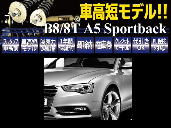 奇跡の再販 Rush 車高調 アウディ A5 クーペ B8 車高短 モデル フルタップ車高調 全長調整式車高調 減衰力調整付 Rush Damper Import Class ブランドおしゃれ Titanicgroup Com