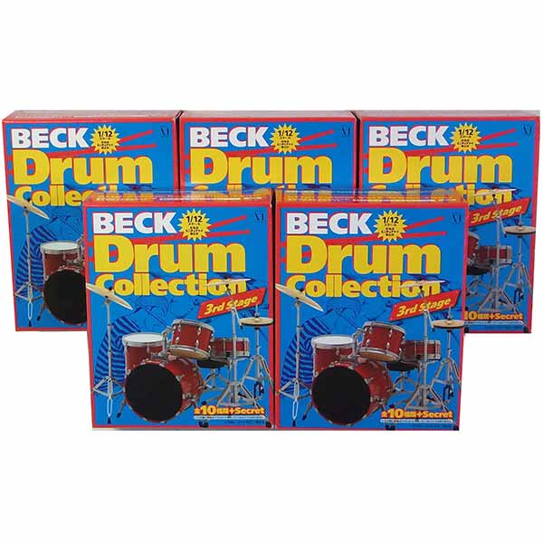 【赤5種】 メディアファクトリー 1/12 BECK ベックドラムコレクション 3rdステージ レッドtype 全5種セット画像