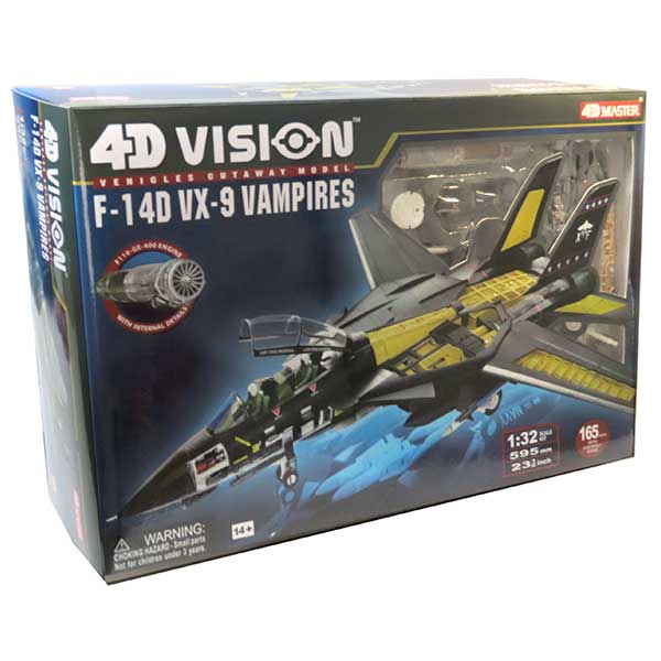 【8418】 青島文化教材社 スカイネット 立体パズル 4D VISION ビークルカットモデル No.04 1/32 F-14D トムキャット VX-9 バンパイアーズ アメリカ軍 戦闘機 模型 プラモデル ミニチュア フィギュア 完成品