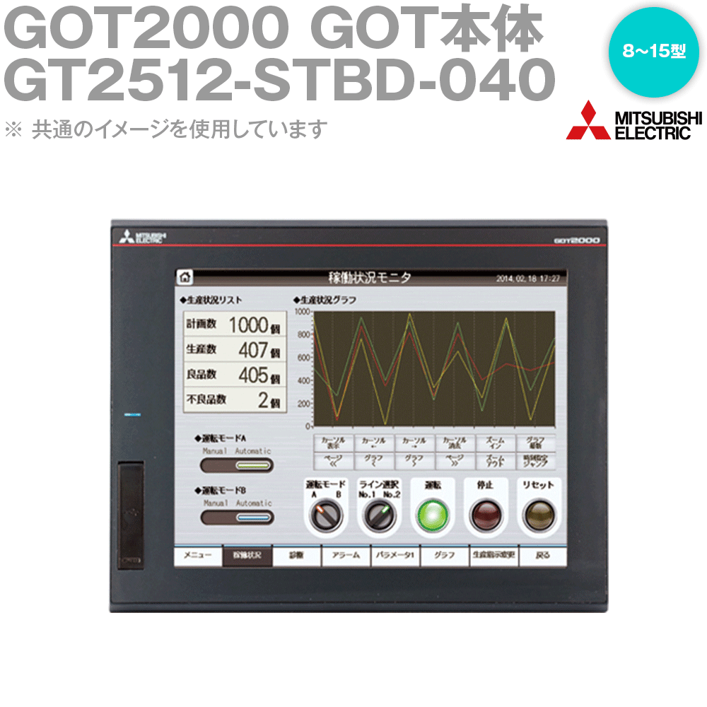 楽天市場】三菱電機 GT2507-WTBD GOT本体 （4.7〜7型） （解像度