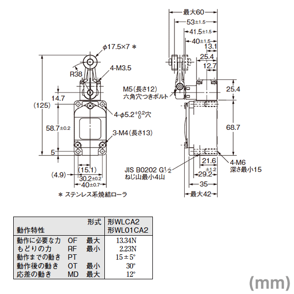 楽天市場 オムロン Omron Wlca2 Le 2回路リミットスイッチ Wlシリーズ ローラ レバー形 Nn Angel Ham Shop Japan