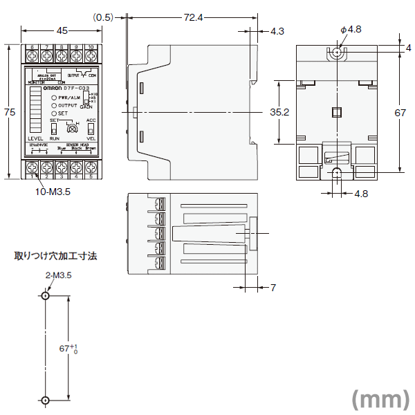 omron センサコントローラ 2入力1出力単機能タイプ 電源AC100-240V