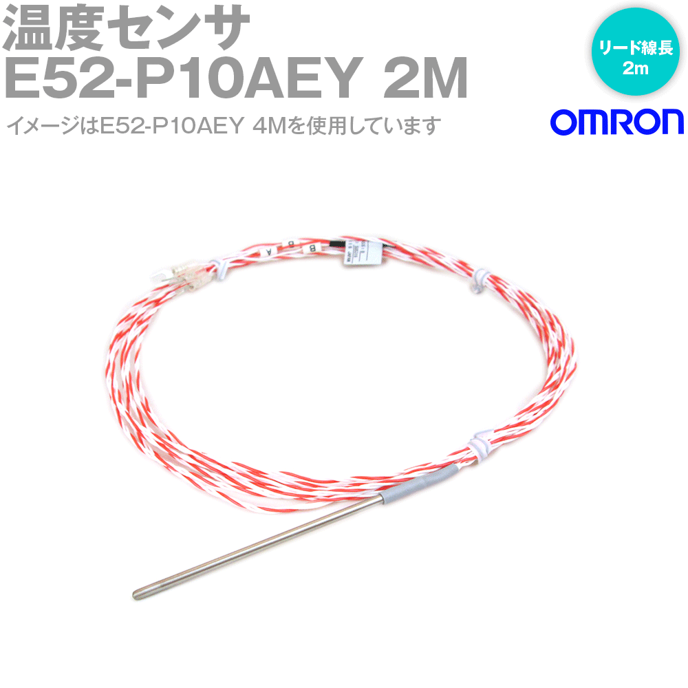 オムロン(OMRON) E52-P10AEY 2M 温度センサ ローコスト白金測温抵抗体 リード線直出し形 リード線長 2m NN