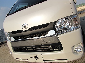 楽天市場】ハイエース200系 4-5型 フロントグリルガーニッシュ