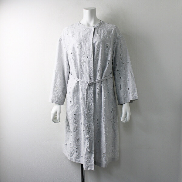 楽天市場 ウィンターセール Antipast アンティパスト コットン エンブロイダリー フラワー サマーコート 2 ライトグレー 羽織り ロング アウター 中古 高価買取中 ブランド古着 買取販売 Tresor