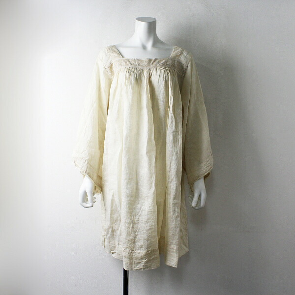 未使用品 Toujours 期間限定10 Off トゥジュー チュニックワンピース 定価5万 リネン Toujours 定価5万 フレア 中古 買取販売 ボタニカルダイ Qopqps レース チュニックワンピース F キナリ 高価買取中 ブランド古着 Tresor