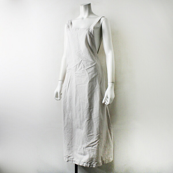 美品 定価2 6万 21ss Nest Robe ネストローブ コットンリネングログラン2wayエプロンワンピース F ライトグレー 中古 高価買取中 Analysesdesequences Com