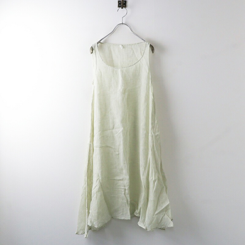TOUJOURS トゥジュー　リネンチュニック/ワンピース TOUJOURS (トゥジュー) Classic Gathered Dress (プリント
