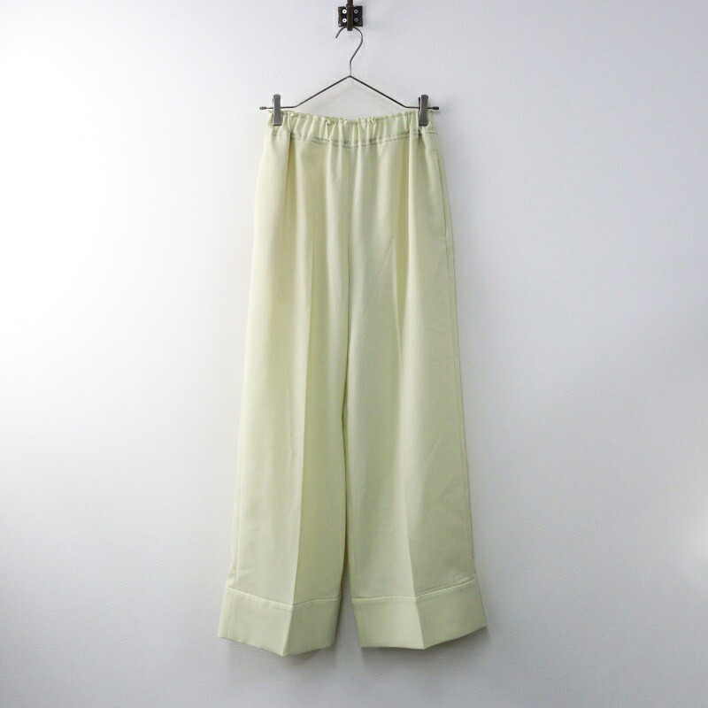 美品 2024SS エンフォルド ENFOLD WASHABLE CENTER-CREASE TROUSERS 36/象牙色 真っただ中押し付ける ズボン下【2400014456608】【中古】