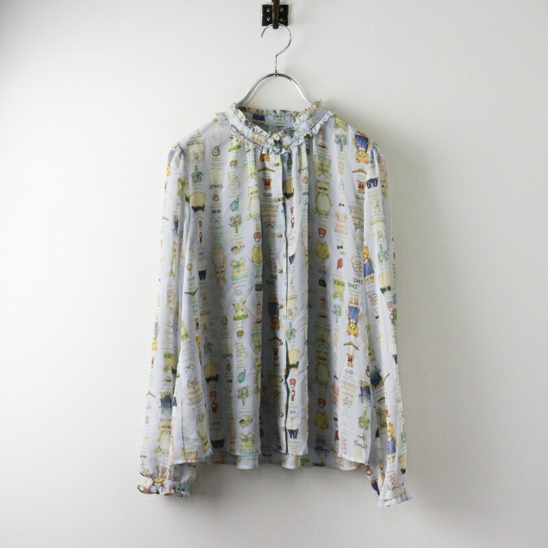 美品 人気テキスタイル ユキエモン yukiemon フランシュリッペ ベア部屋 シフォンフリルブラウス M M ダークブラウン【2400014475326】 楽天市場】【未使用/定価1.9万】 ユキエモン yukiemon ベア部屋