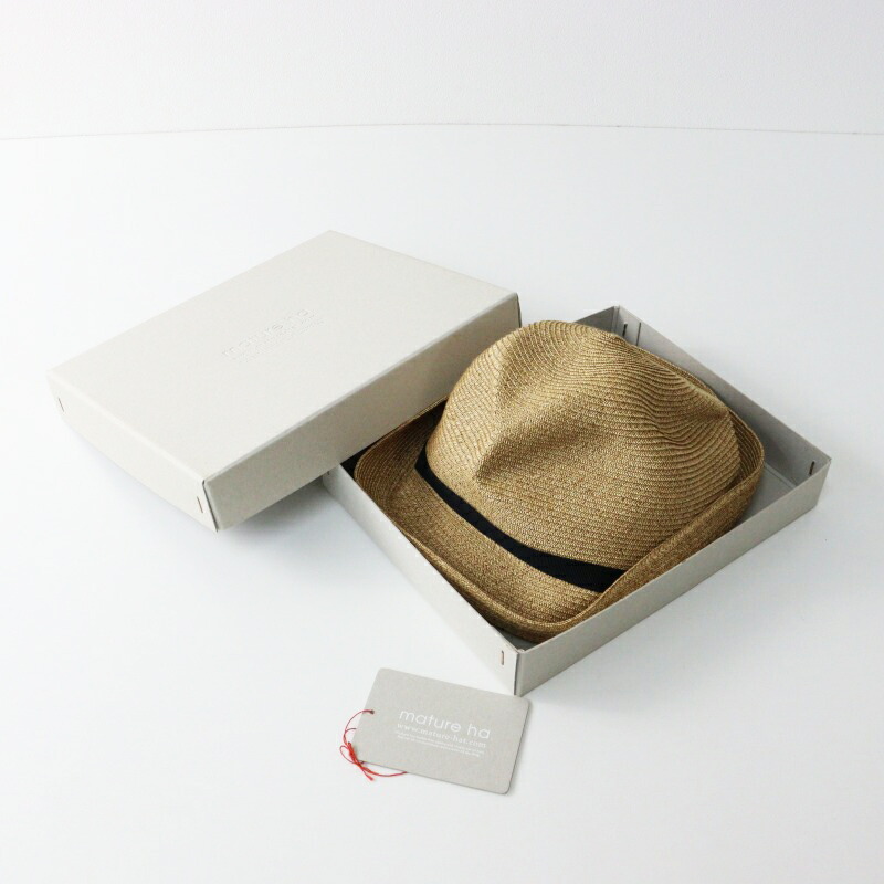 mature ha. マチュアーハ 麦わら帽子 ハット 美品 マチュアーハ mature ha. ラフィアハット/ベージュ