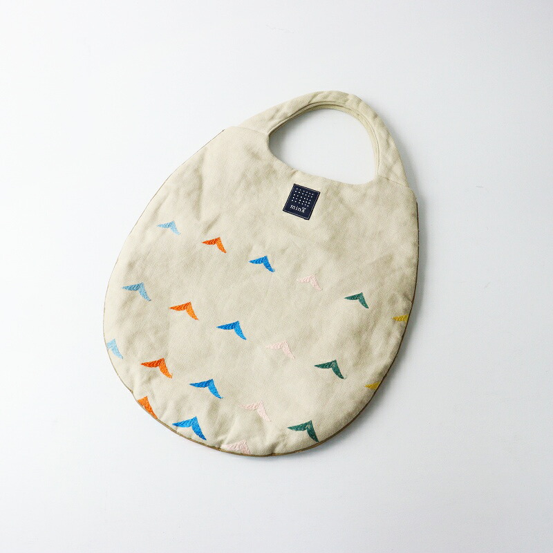 ミナ時代 ミナペルホネン mina perhonen bird bird egg bag エッグバッグ ｜ベージュ ハンドバッグ リネン 【2400014640977】【中古】