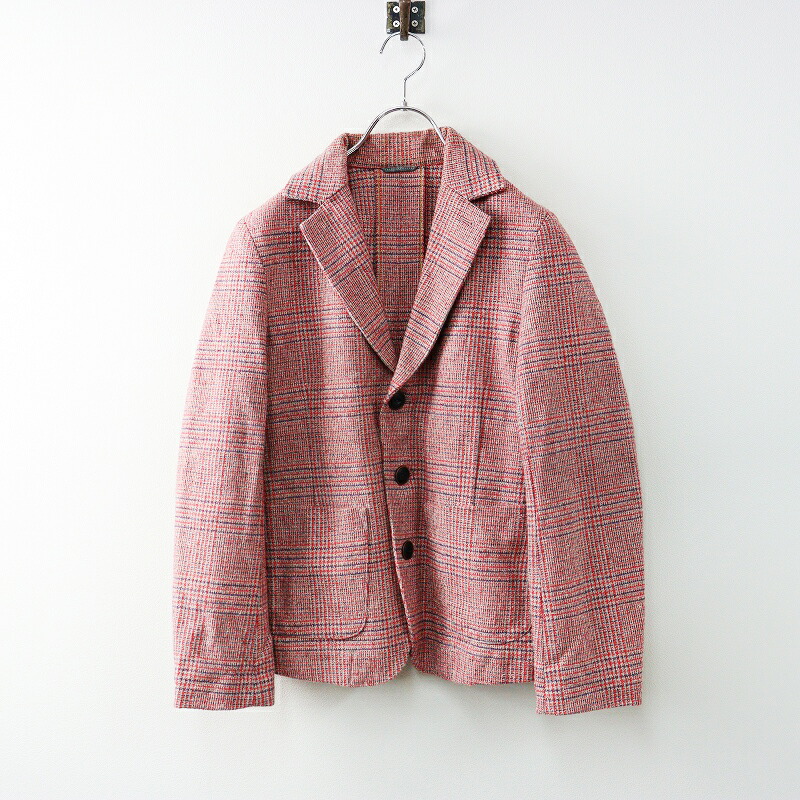 必要経費92400円 2022冬商品目録掲げる 45R フォーティファイブアール 綿織物ツィードの真四角上衣 2 赤いこと照合のしるし┃【2400014662443】【中古】