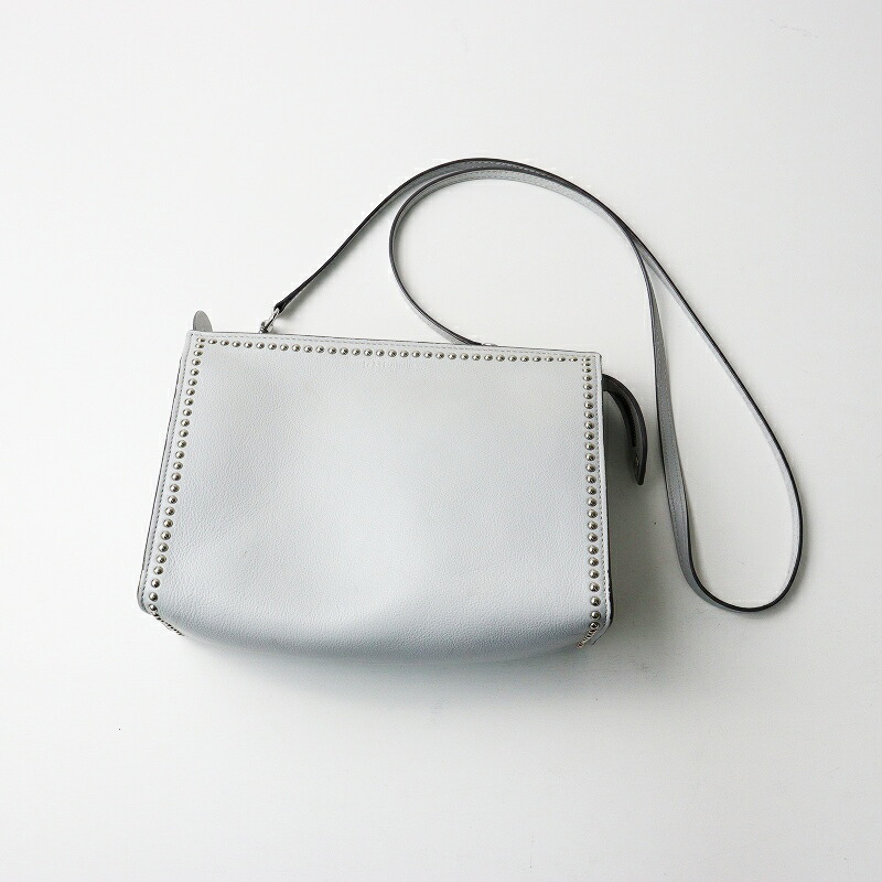 J\u0026Mデヴィッドソン J\u0026M DAVIDSON ELLIS WITH STUDS エリス スタッズ ショルダーバッグ＼薄墨色 なめし革 ポシェット【2400014667837】【中古】