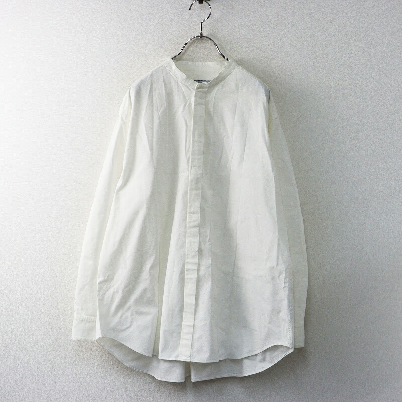 アタラクシア ステンカラー Ataraxia × soutiencollar バンドカラーシャツ 3 白いこと┃比翼名取り草 トップ【2400014703030】【中古】