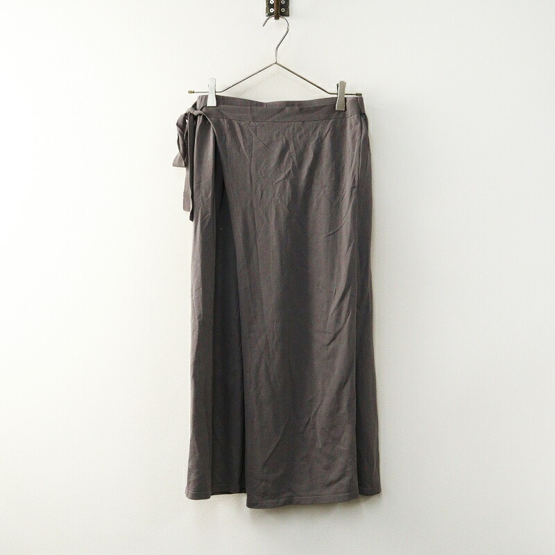 【継続期間押さえる必要経費】未当て嵌める 2024SS エヴァムエヴァ evam eva cotton wrap skirt 綿織物 一回り スコート M｜濃灰色系 ボトムス【2400014770810】【中古】