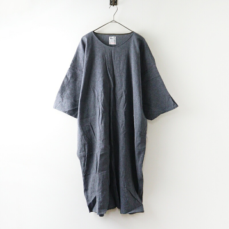 楽天市場】ソウソウ SOU SOU 貫頭衣高島縮薙刀長方形衣ワンピース