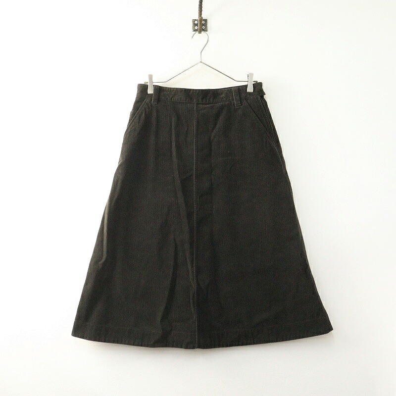 【継続期間押さえる必要経費】美品 2023AW エムエイチエル MHL DRY COTTON NEEDLECORD コール天 ロングスコート 3｜濃灰色赤銅色 ボトムス【2400014791839】【中古】