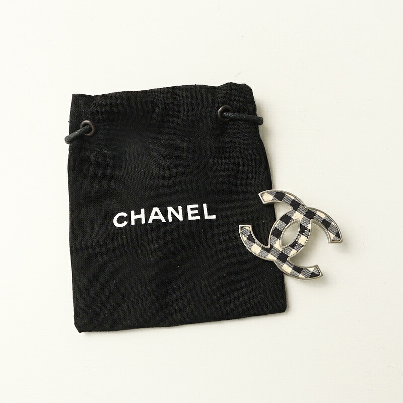 【期間限定価格】Archive 2011 CHANEL gingham check coco logo brooch /希少アイテム シャネル ギンガムチェック ココマークブローチ【2400014483284】【中古】｜ブランド古着 買取販売 TRESOR