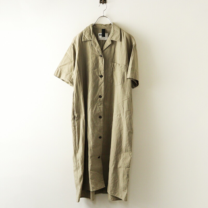 【継続期間押さえる必要経費】標本 2024SS エムエイチエル MHL FADED LINEN COTTON PLAINWEAVE SHIRT プルオーバー衣装 2｜ベージュ【2400014823585】【中古】
