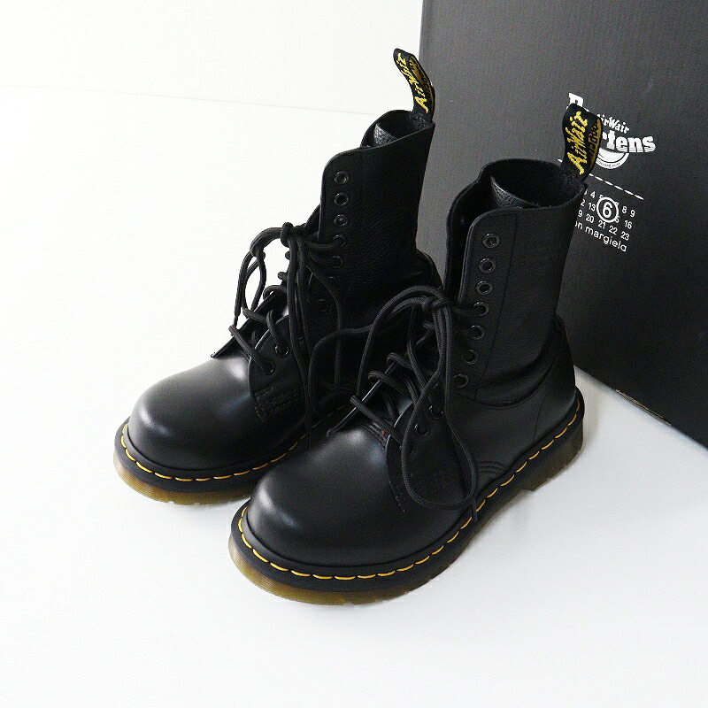 美品 DR.MARTENS × MM6 MAISON MARGIELA 10 Eye Twisted and Reimagined 85 LAS ブーツ UK3｜約22糎～23糎【2400014662214】【中古】