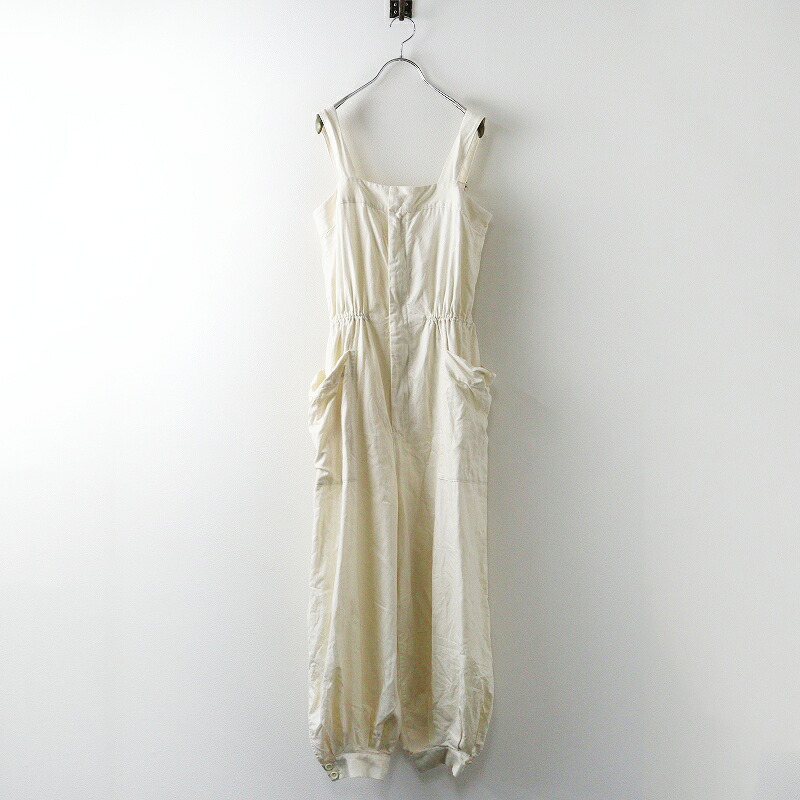美品 テンハンドクラフテッドモダン TENNE HANDCRAFTED MODERN コットンリネンサロペット F＼キナリ ギャザー【2400014846805】【中古】