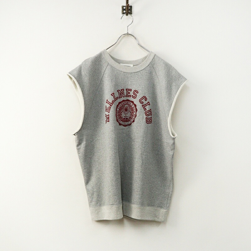 2023SS アンスクリア INSCRIRE NS SWEAT SHIRT ノースリーブスウェットシャツ M｜薄墨色 トップス ティーシャツ【2400014850451】【中古】