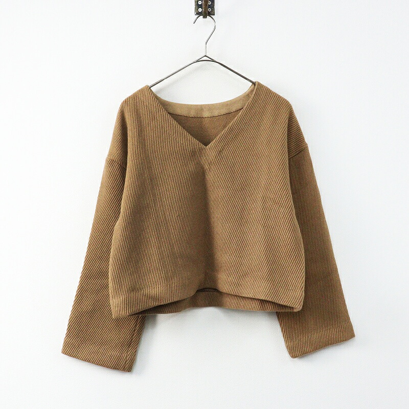 【期間限定価格】オーラリー AURALEE BABY CAMEL HAIR KERSEY PULLOVER 0■トップス ブラウン キャメル プルオーバー Vネック 【2400014790405】【中古】|ブランド古着 買取販売 TRESOR