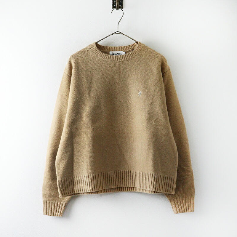 未当て嵌める 体育館フレックス Gymphlex GY-D0035WOC ウールカシミヤクルーネックニットプルオーバー 14＼ベージュ スウェーター【2400014852363】【中古】