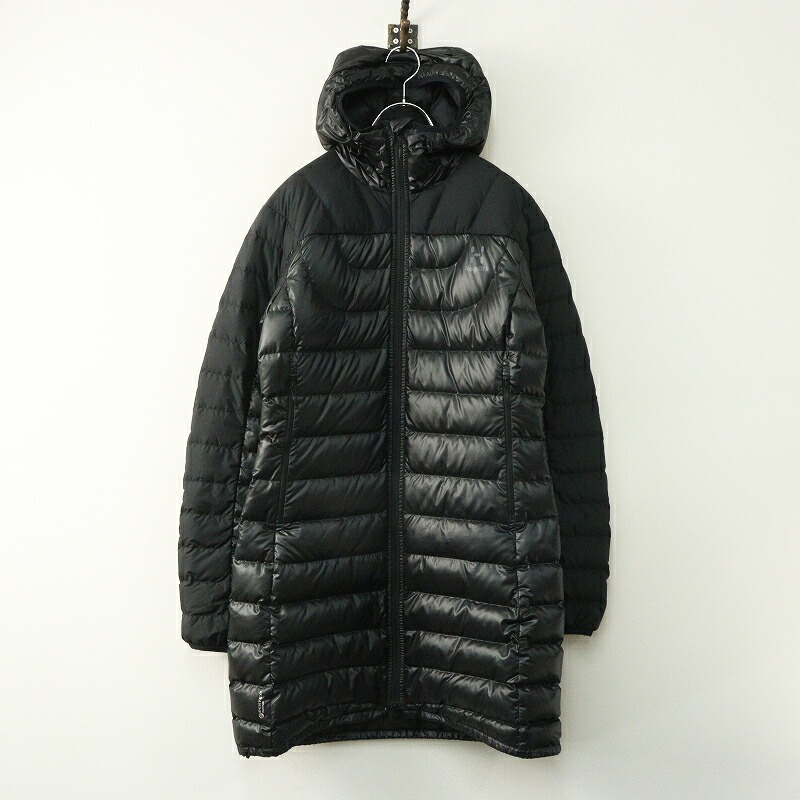 JPタグ ホグロフス HAGLOFS Bivvy Down Parka フード付 ダウンコート ウーマンM ブラック┃黒 アウター 上着【2400014867770】【中古】