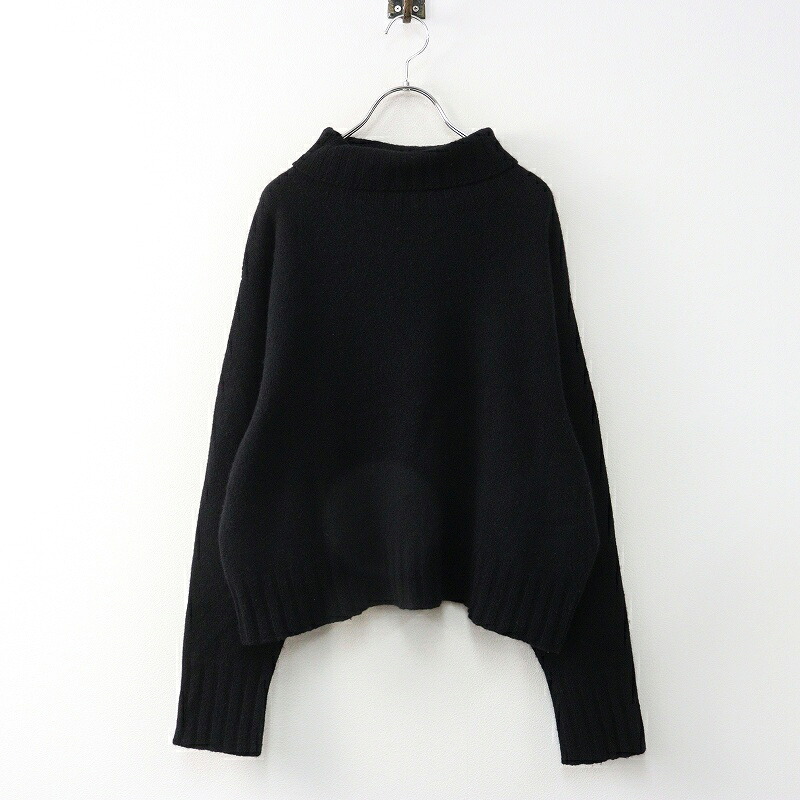 2022AW マーガレットハウエル MARGARET HOWELL WOOL CASHMERE 編み物 2＼黒いこと 羊毛カシミール タートルネック【2400014905069】【中古】