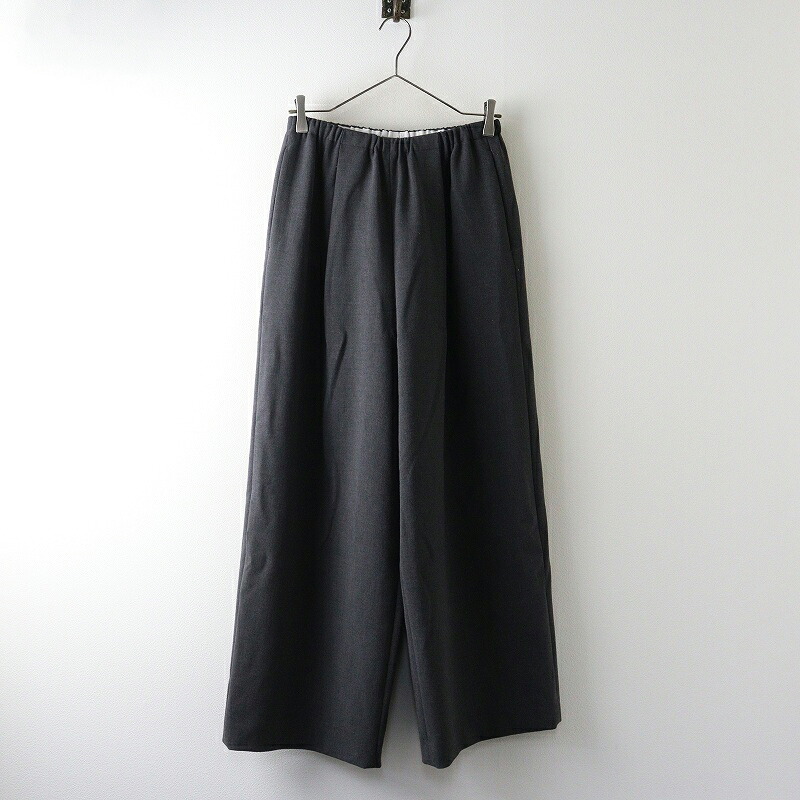 2025SS エンフォルド ENFOLD RELAX WIDE PANTS リラックスワイドパンツ 36 薄墨色┃スラックス ボトムス【2400014920031】【中古】