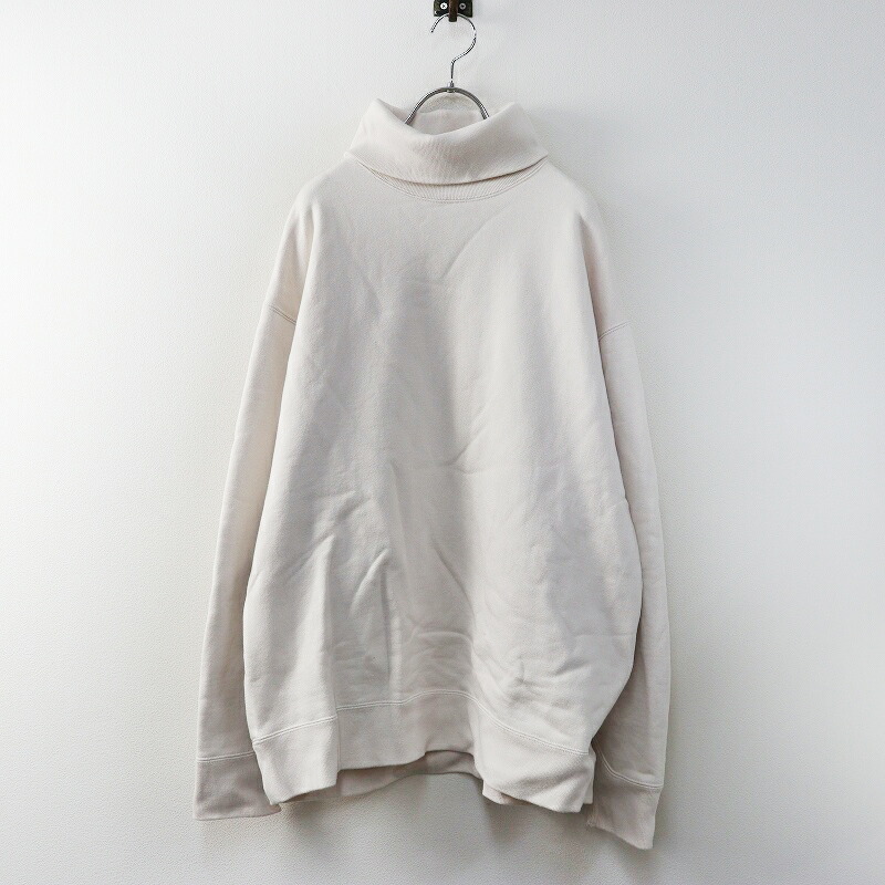 エイ英トン ATON ZEROTSURIURAKE HIGH NECK SWEAT SHIRTS 吊裏毛 ハイネックスウェットトップス 06 象牙色┃【2400014921243】【中古】