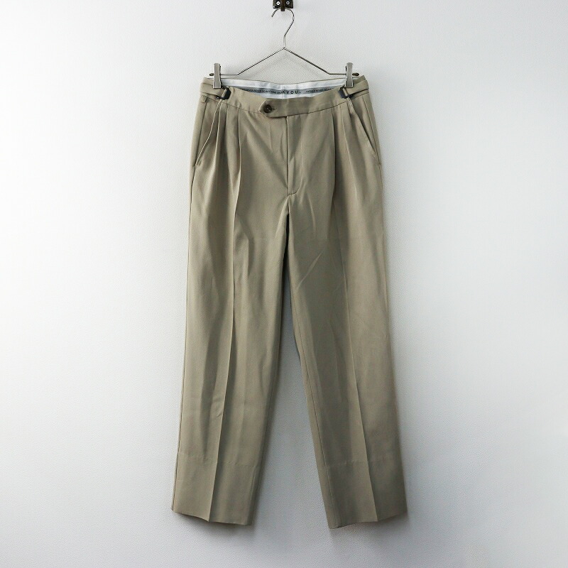 定番 定価39600円 2025年 キョウ KYOU MONSIEUR 3-Tuck Action Trousers アクションスラックスパンツ 2 ベージュ┃【2400014913514】【中古】