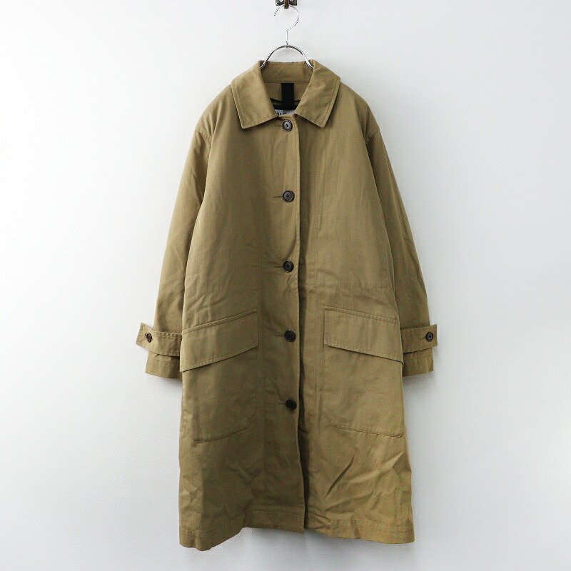 エムエイチエル マーガレットハウエル MHL PROFED COTTON NYLON TWILL ダウンライナーステンカラーコート 1 ベージュ┃【2400014922110】【中古】
