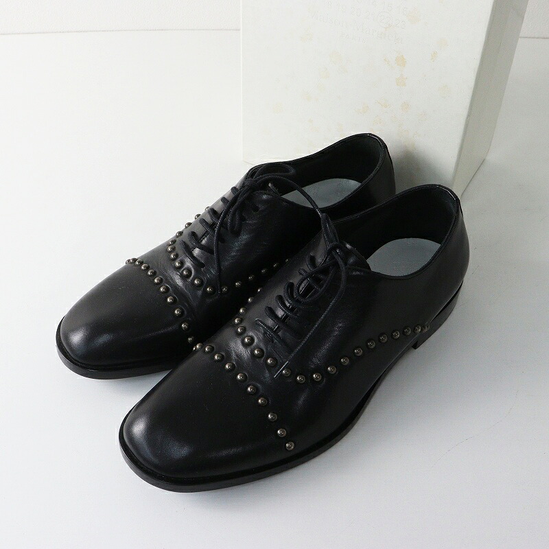 極美品 Archive メゾンマルジェラ Maison Margiela なめし革  スタッズ 御召しものシューズ 38.5｜黒いこと 約24.5糎【2400014939101】【中古】
