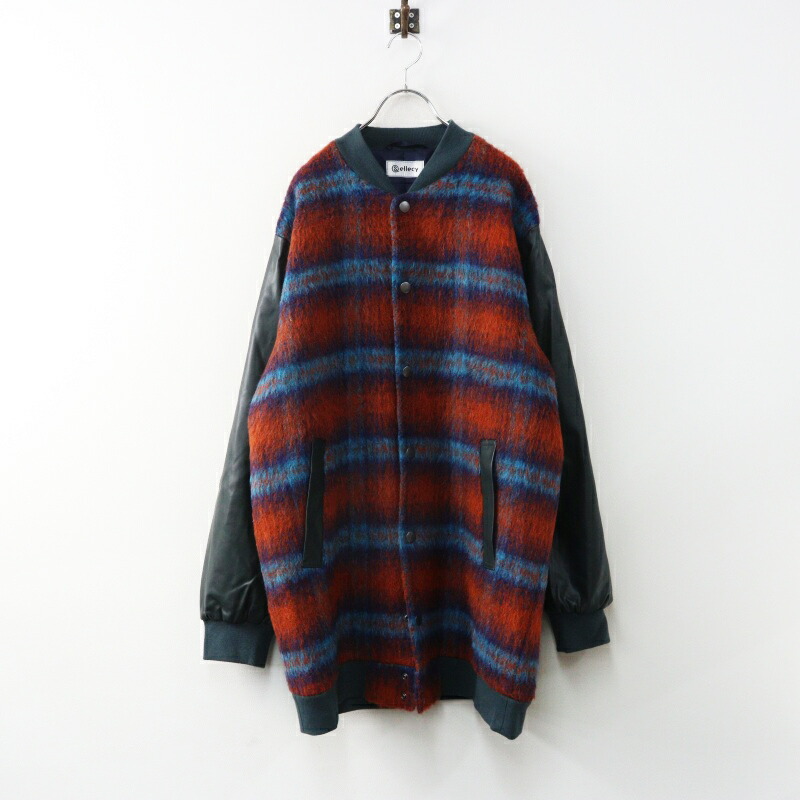 2024AW ロイスクレヨン アンドエルシー Lois CRAYON \u0026ellecy シャギーチェックスタジャン M カーキ系┃厚地の外套丈【2400014972252】【中古】