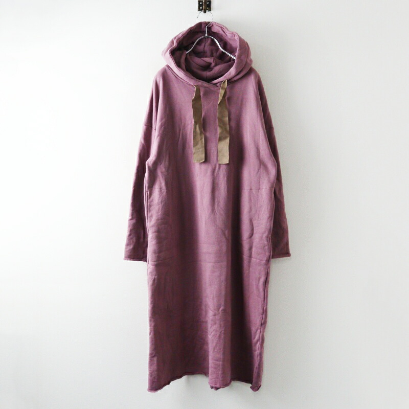 通貨価値26400円 2025SS ハグオーワー HUG O WaR VINTAGE CHIC 裏毛フーディーワンピース 1 パープル／綿織物 ボンネット【2400014968224】【中古】