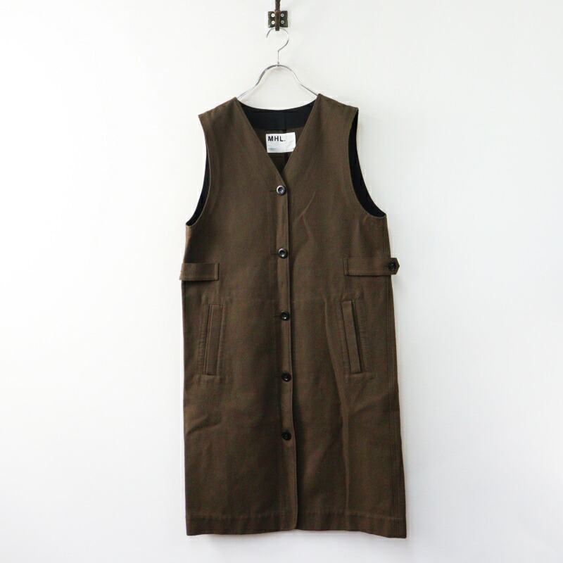 エムエイチエル マーガレットハウエル MHL MARGARET HOWELL COTTON WOOL DRILL ノースリーブ衣装 2┃【2400014974898】【中古】