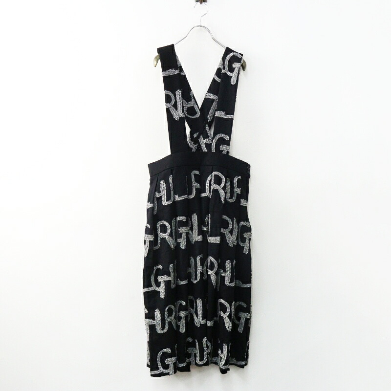 【継続期間制限事項通貨価値】美品 コムデ給仕 御姉さん COMME des GARCONS GIRL 羊毛 ロゴタイプ 吊りスコート M 黒いこと ■ボトムス ギャバジン【2400014990072】【中古】