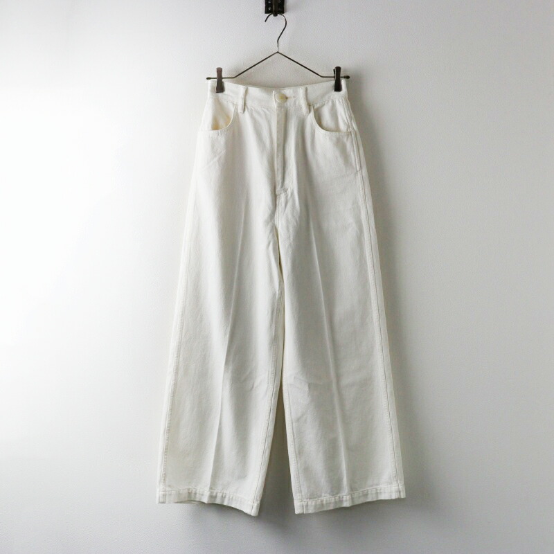 2024SS ナゴンスタンス nagonstans wide denim pants ジーンズ 広広としたズボン下 S｜象牙色【2400015004334】【中古】