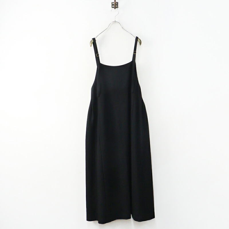 北欧、生活様式の御先棒店 KURASHI\u0026Trips PUBLISHING 生活様式の御先棒店 側面タックのサロペットスカート M｜黒いこと【2400015010342】【中古】