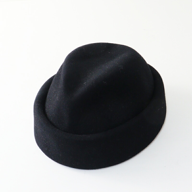 【期間限定価格】美品 キジマタカユキ KIJIMA TAKAYUKI GARRISON CAP フェルトキャップ 1|ブラック 帽子 ビーニー【2400015008691】【中古】|ブランド古着 買取販売 TRESOR