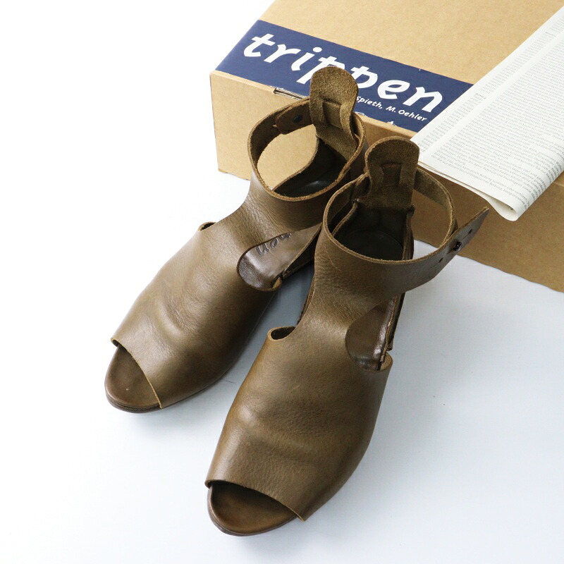 【期間限定価格】トリッペン Trippen SHAPE シェイプ アンクルストラップ オープントゥ サンダル ｜ベージュ系 【2400015001739】【中古】｜ブランド古着 買取販売 TRESOR