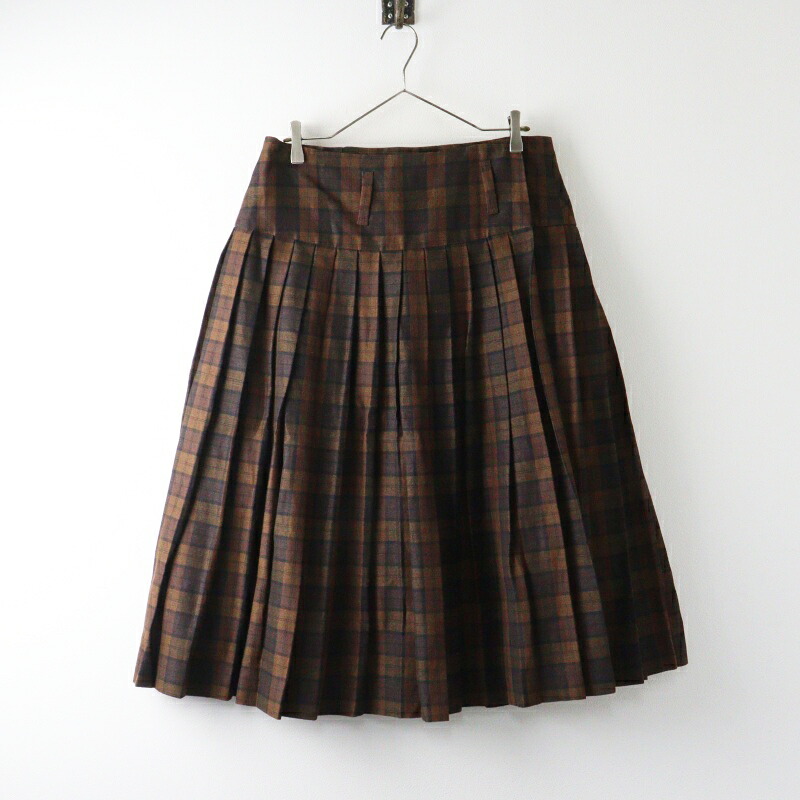 【期間限定価格】美品 2022AW LOOK掲載品 マーガレットハウエル MARGARET HOWELL 新型タータンチェック キルトスカート 3 ブラウン┃【2400015024660】【中古】｜ブランド古着 買取販売 TRESOR